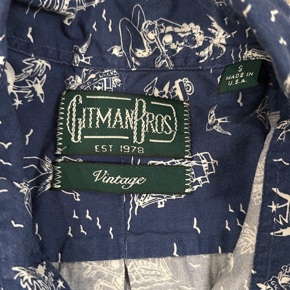 Gitman Brothers short sleeve Hawaiian pattern - Picture 2 of 4
